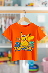 PIKACHU CHARMENDER | PREMIUM KALİTE ÇOCUK TİŞÖRTÜ