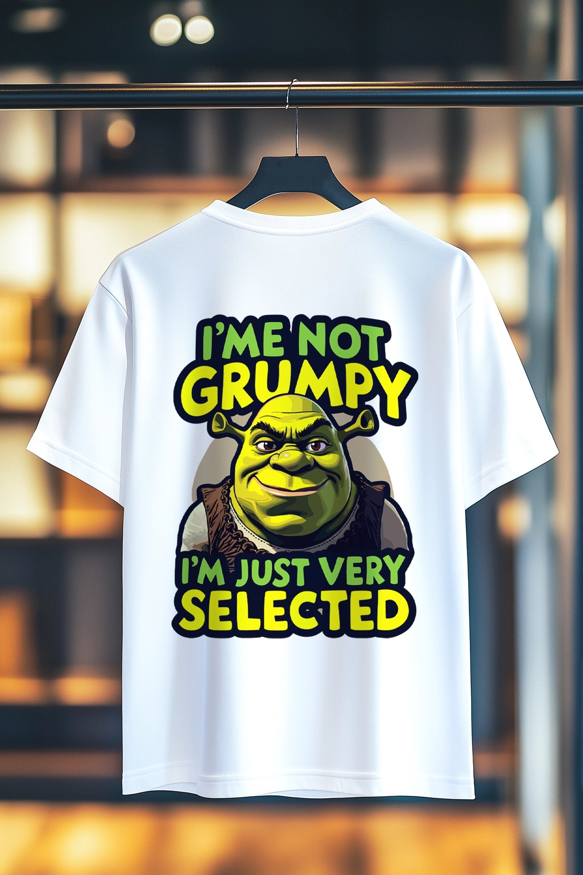 SHREK IM NOT GRUMPY | SIRT BASKILI UNISEX T-SHIRT