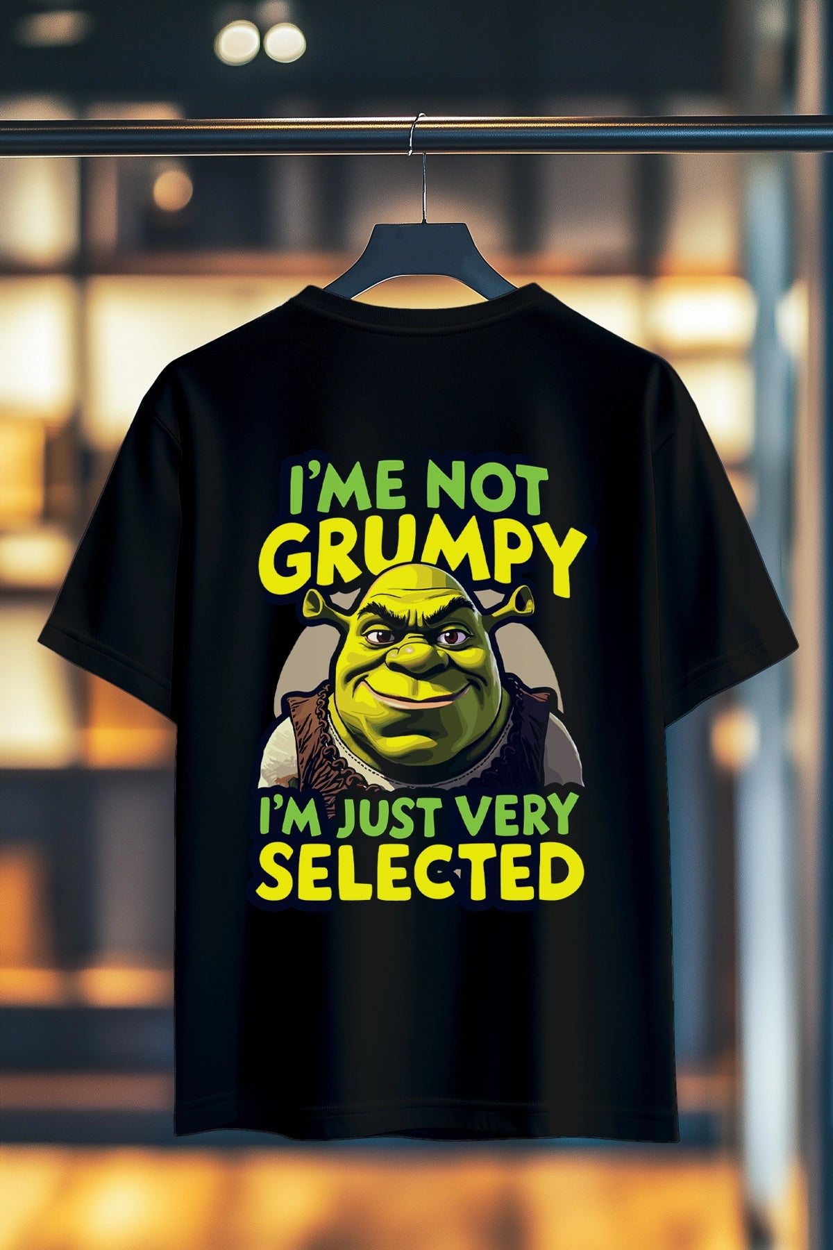 SHREK IM NOT GRUMPY | SIRT BASKILI UNISEX T-SHIRT