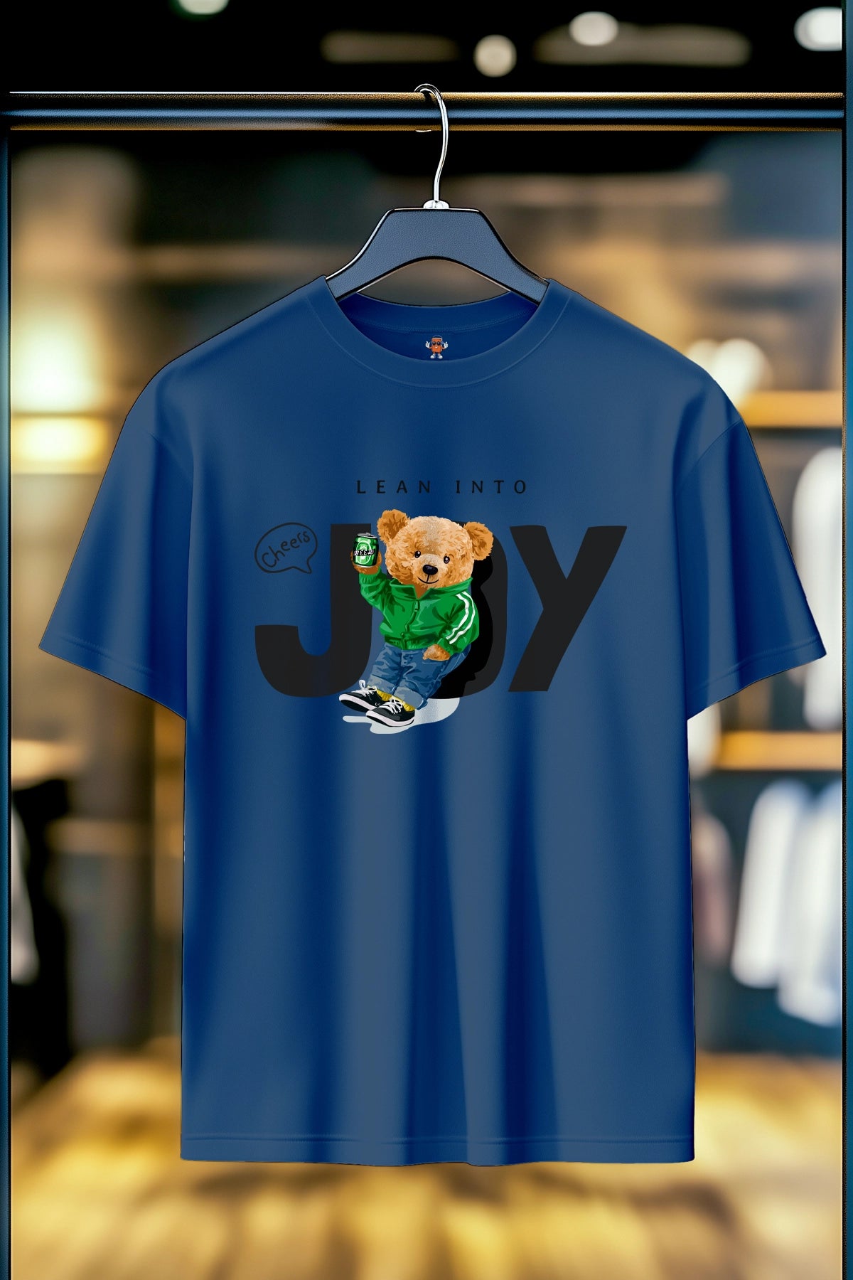 TEDDY BEAR LEAN INTO JOY | SIRT BASKILI UNISEX T-SHIRT