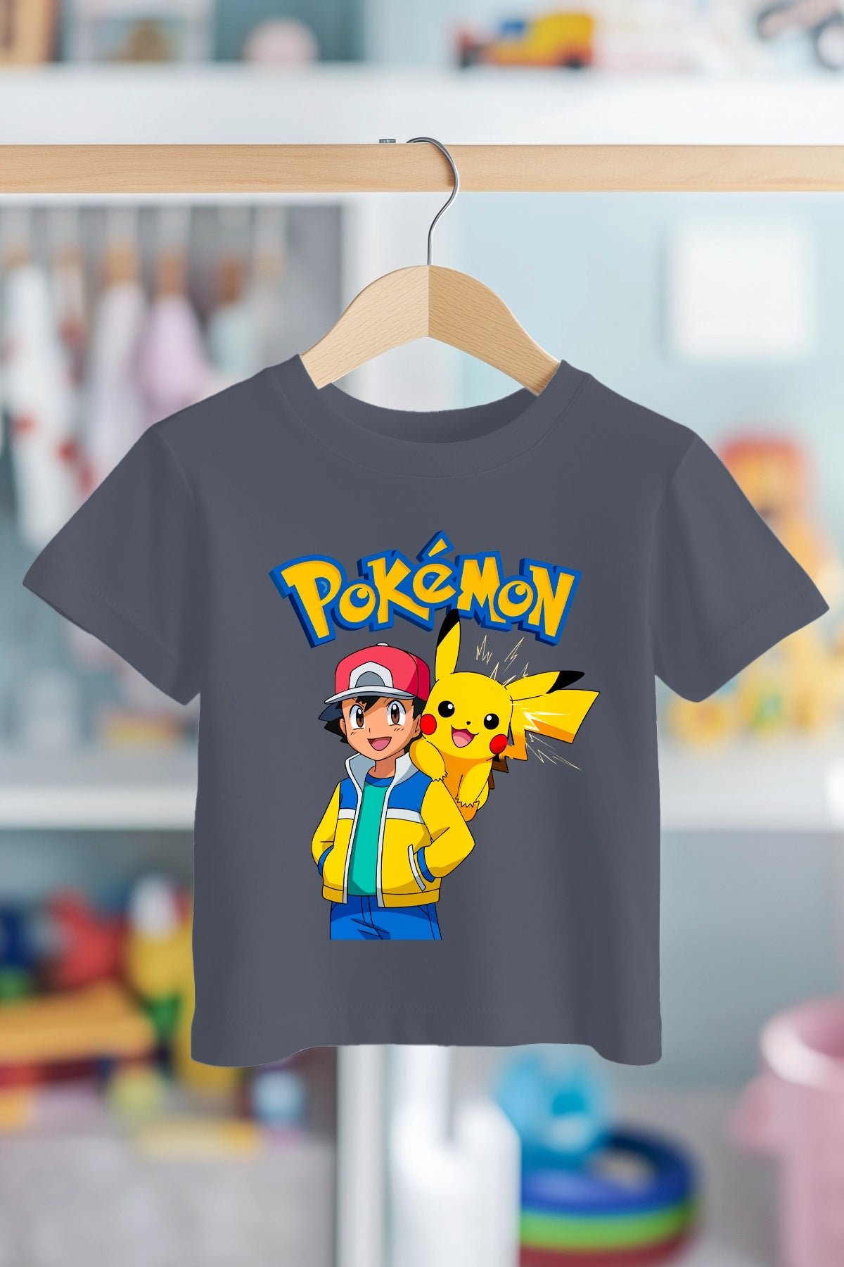 ASH VE PIKACHU | PREMIUM KALİTE ÇOCUK TİŞÖRTÜ
