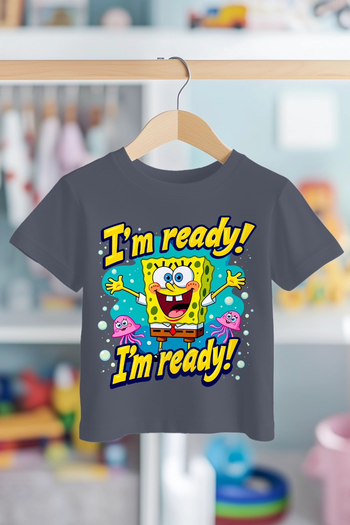SÜNGER BOB IM READY | PREMIUM KALİTE ÇOCUK TİŞÖRTÜ
