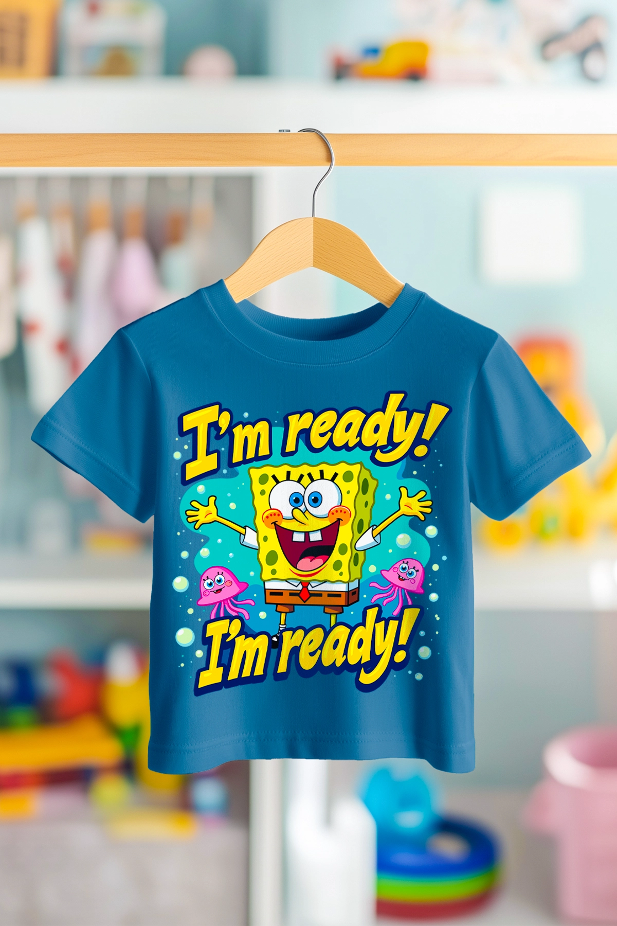 SÜNGER BOB IM READY | PREMIUM KALİTE ÇOCUK TİŞÖRTÜ